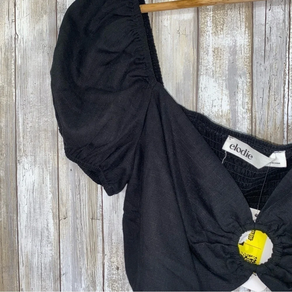 NWT Elodie Black O-Ring Crop - Picture 3 of 7
